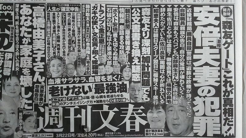 週刊文春 広告 政治