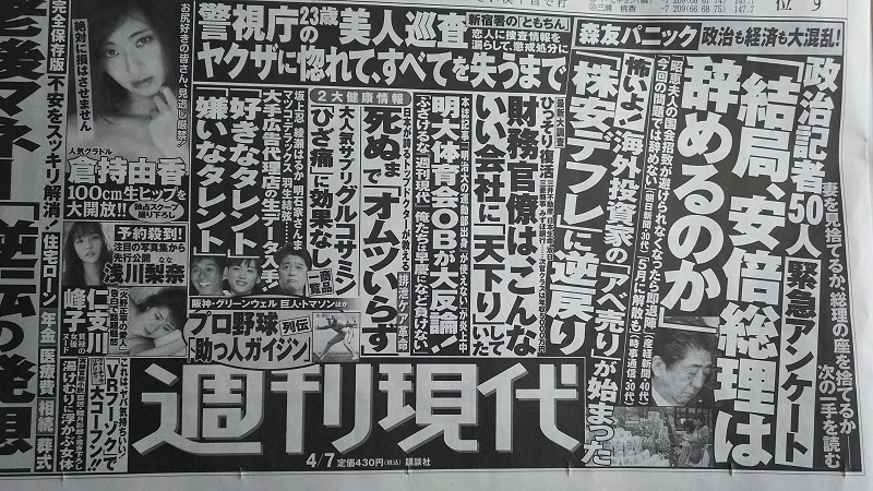 週刊現代 広告 政治