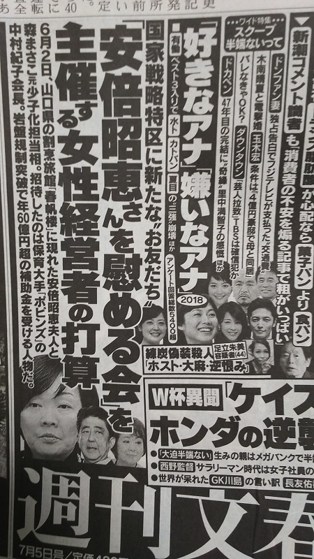 週刊文春 広告 政治