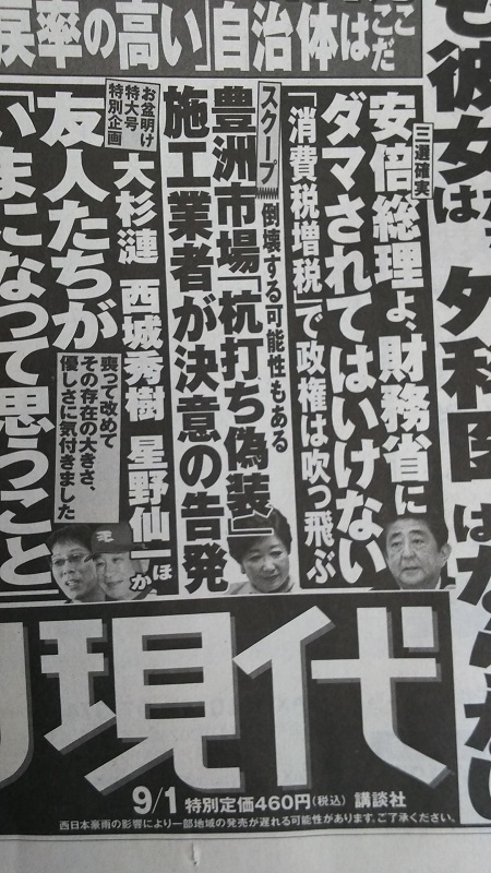 週刊現代 広告 政治