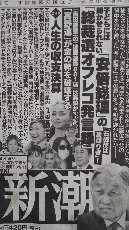 週刊新潮 広告 政治