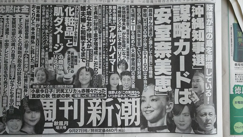 週刊新潮 広告 政治