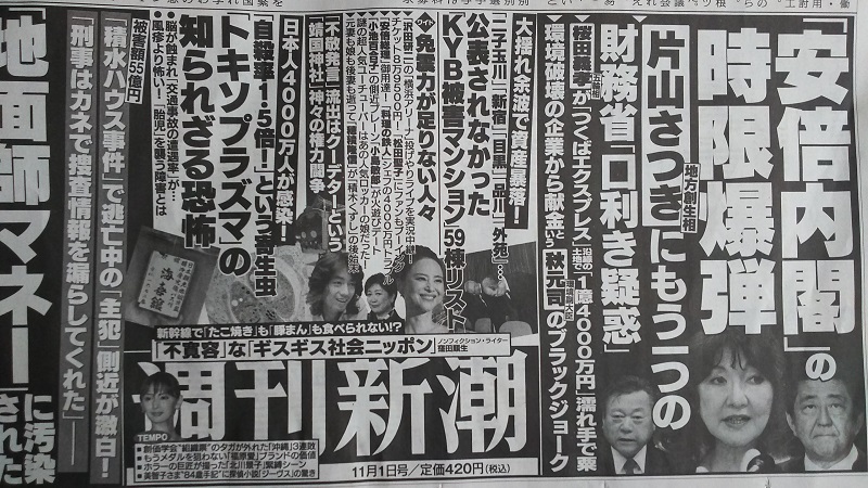 週刊新潮 広告 政治