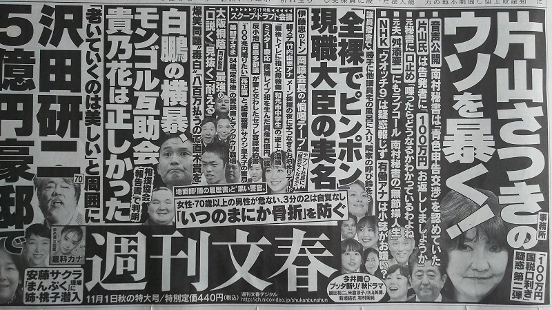 週刊文春 広告 政治