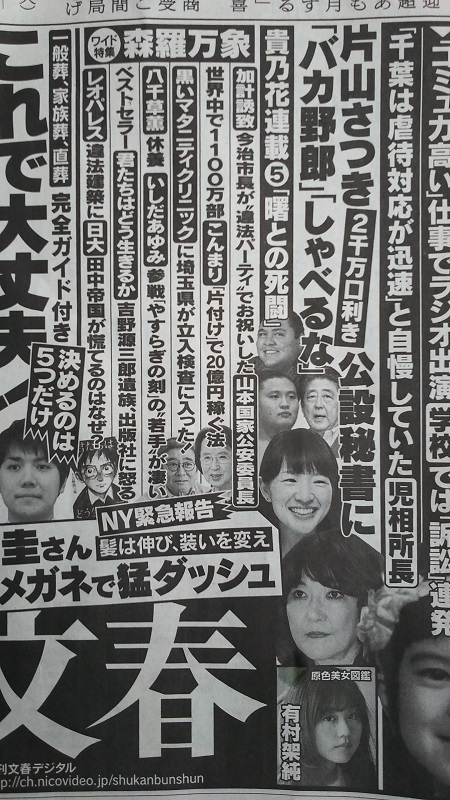 週刊文春 広告 政治