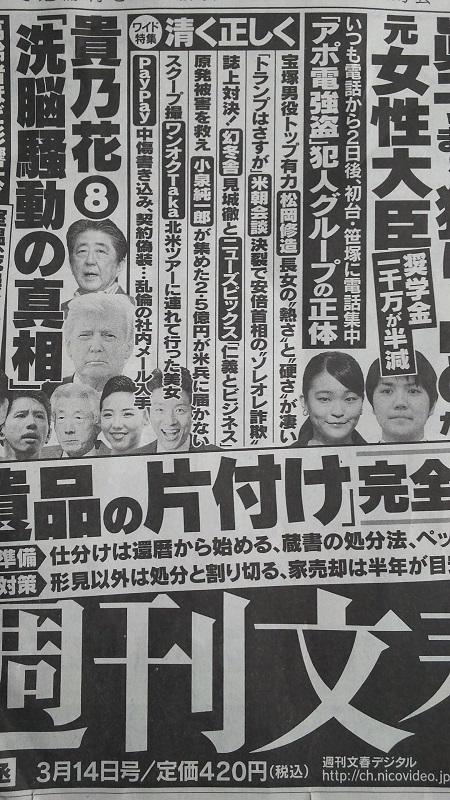 週刊文春 広告 政治