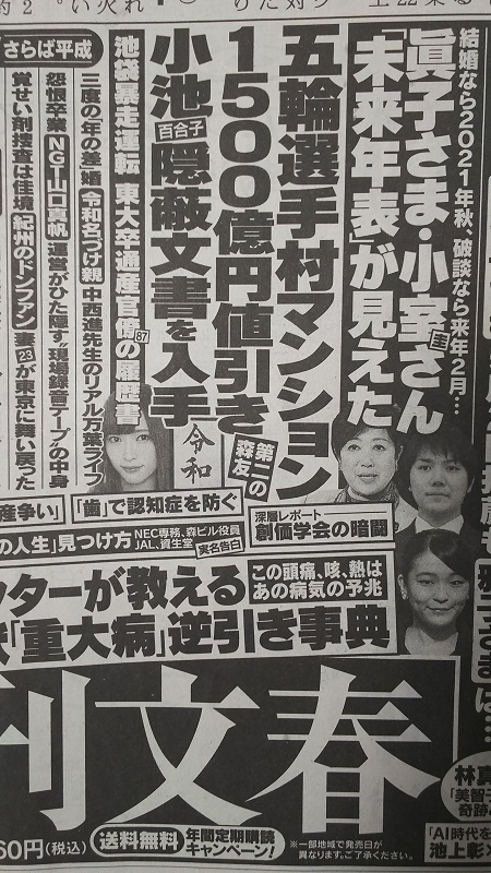 週刊文春 広告 政治