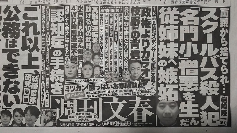 週刊文春 広告 政治