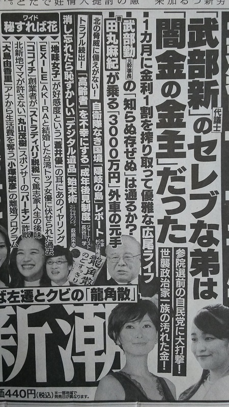 週刊新潮 広告 政治