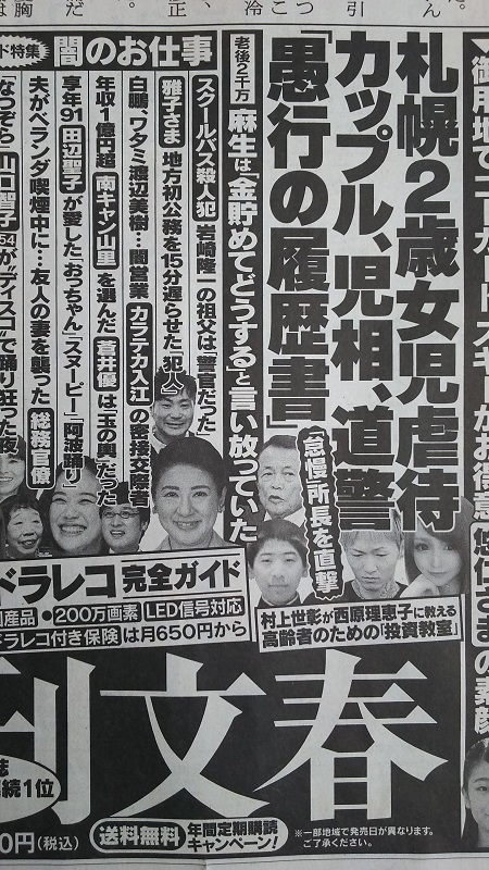 週刊文春 広告 政治