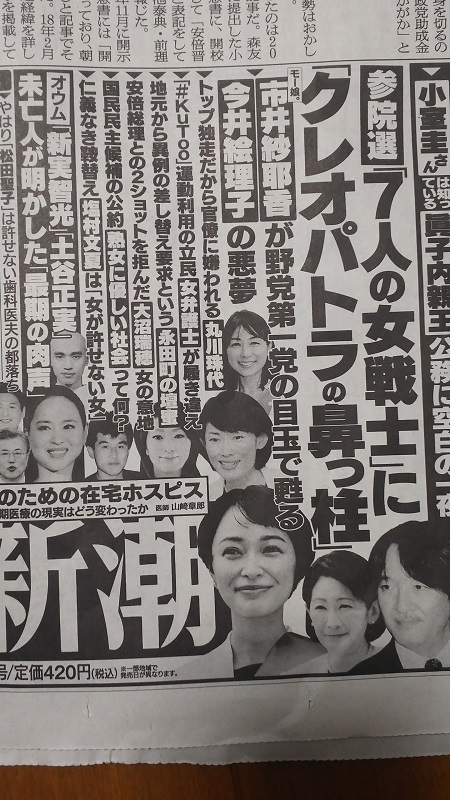 週刊新潮 広告 政治