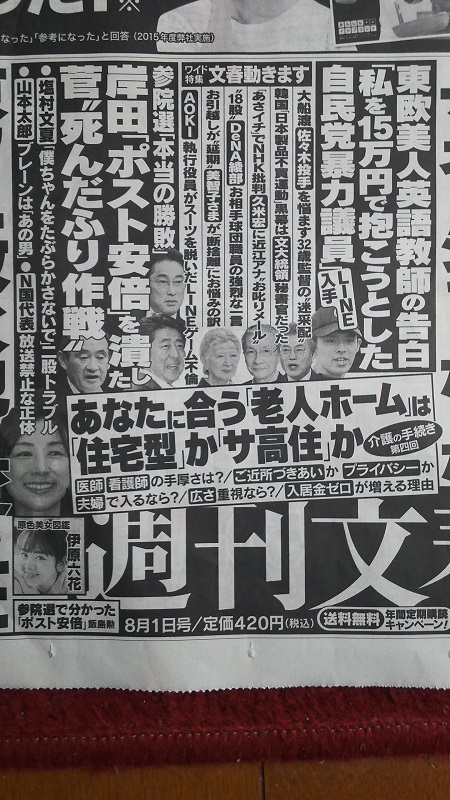 週刊文春 広告 政治