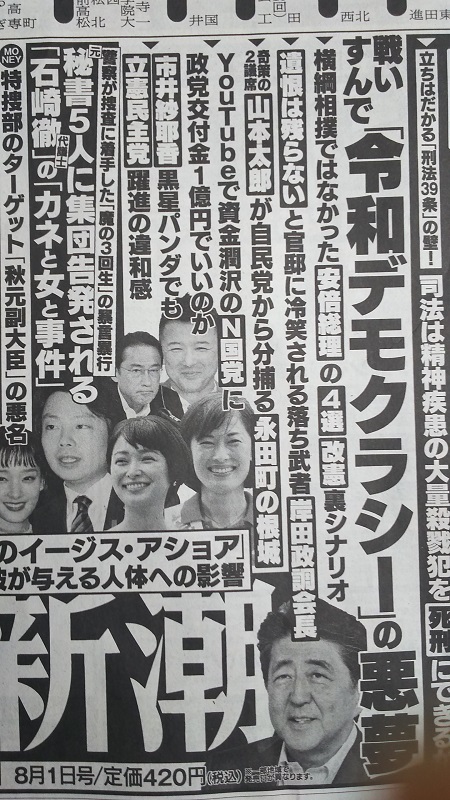 週刊新潮 広告 政治