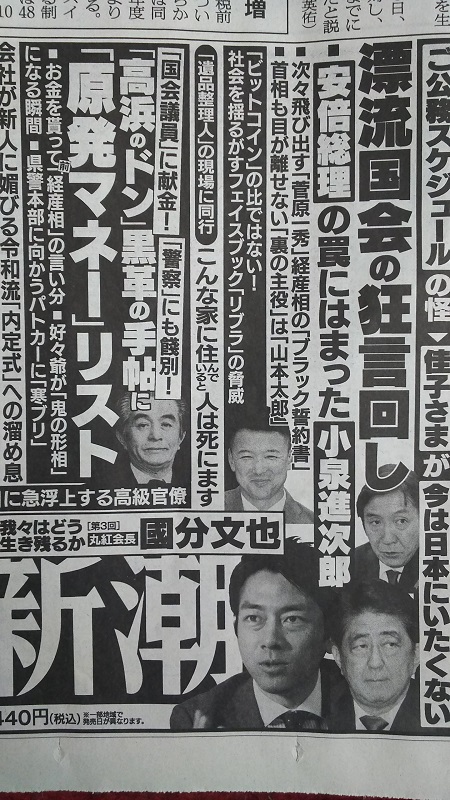 週刊新潮 広告 政治