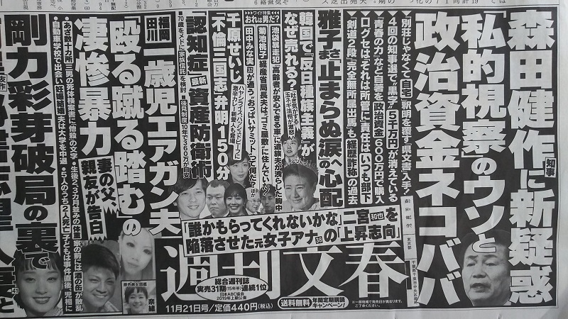 週刊文春 広告 政治