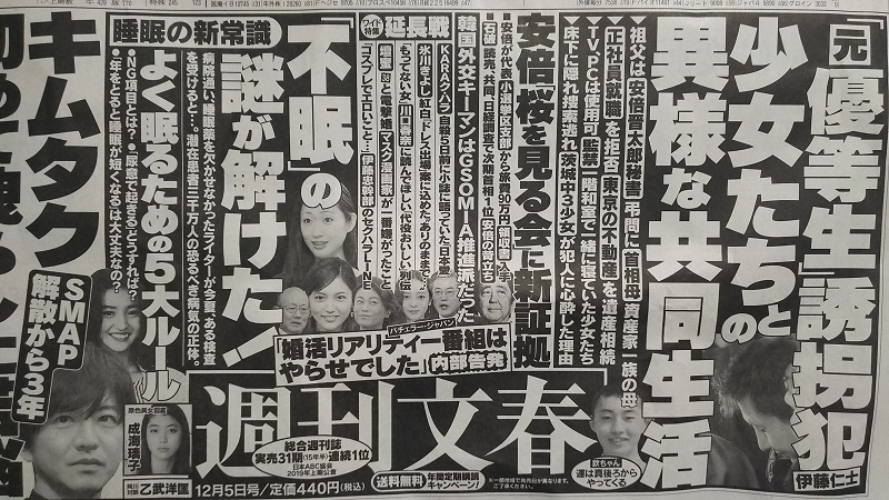 週刊文春 広告 政治