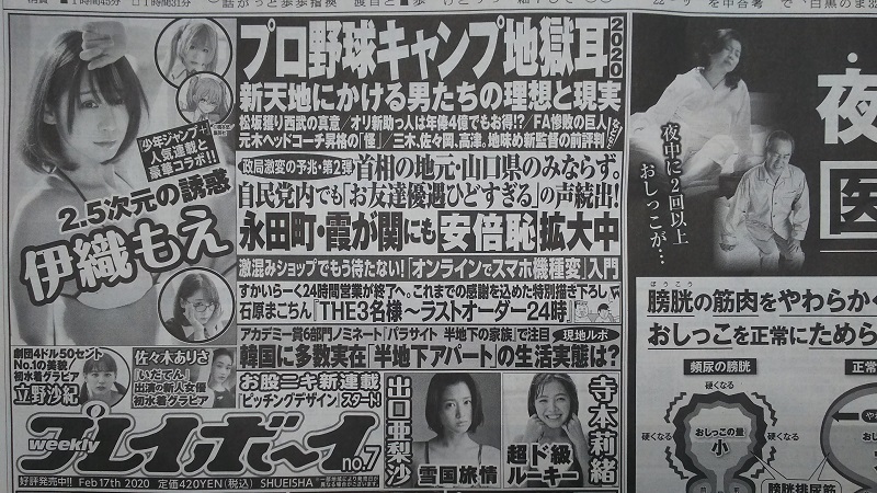 週刊プレイボーイ 広告 政治