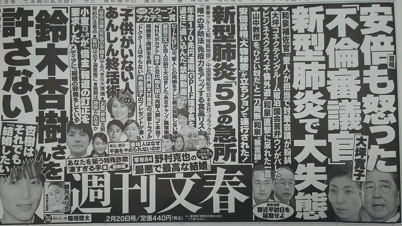 週刊文春 広告 政治