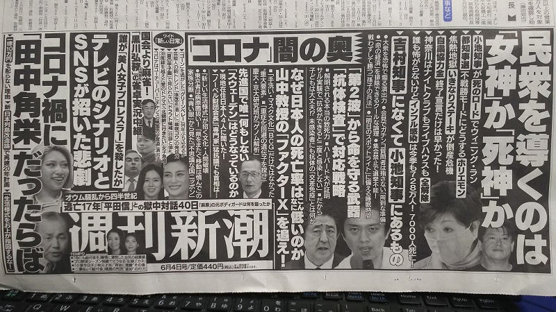週刊新潮 広告 政治