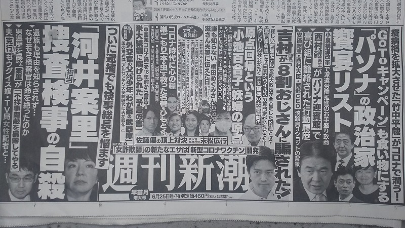 週刊新潮 広告 政治