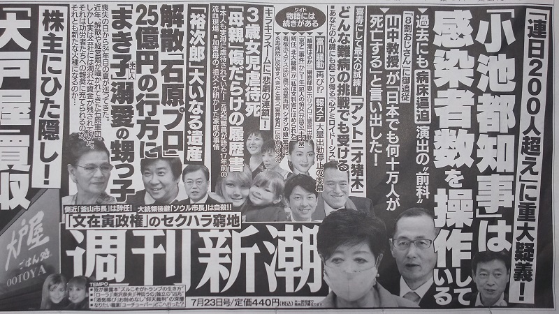 週刊新潮 広告 政治