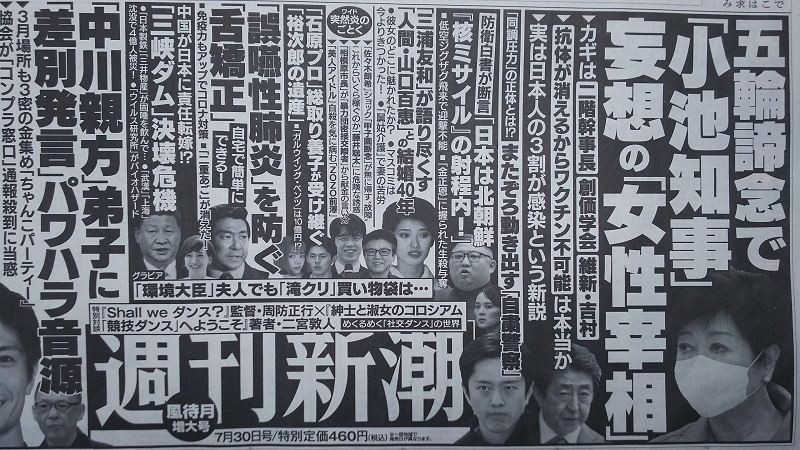 週刊新潮 広告 政治
