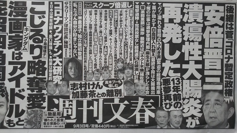 週刊文春 広告 政治