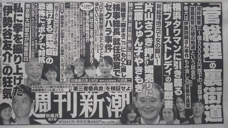 週刊新潮 広告 政治