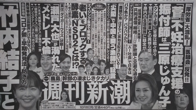週刊新潮 広告 政治