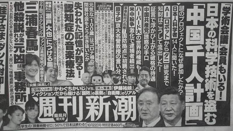 週刊新潮 広告 政治