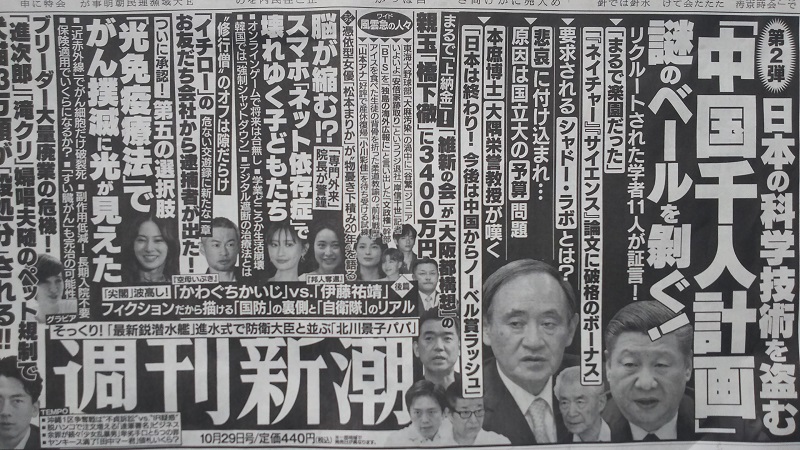 週刊新潮 広告 政治