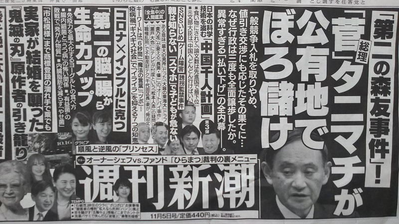 週刊新潮 広告 政治