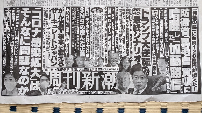 週刊新潮 広告 政治