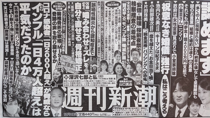 週刊新潮 広告 政治