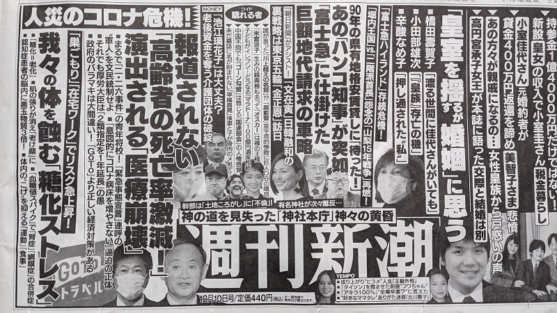 週刊新潮 広告 政治