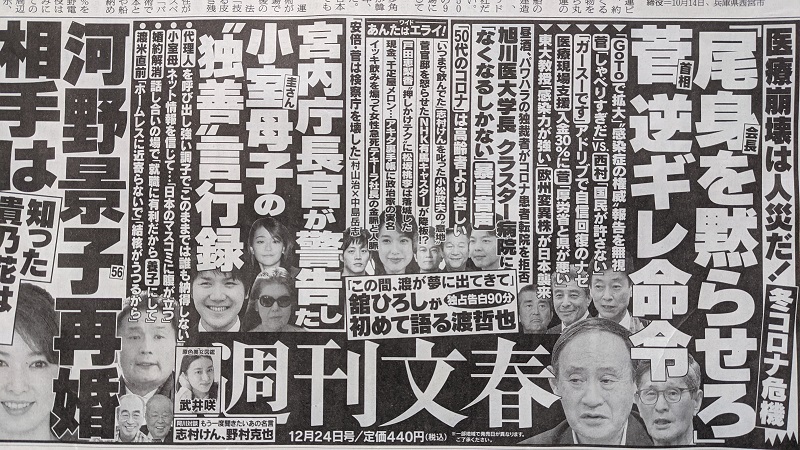 週刊文春 広告 政治