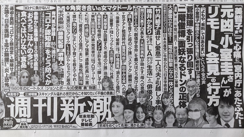 週刊新潮 広告 政治