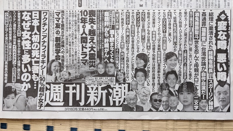 週刊新潮 広告 政治