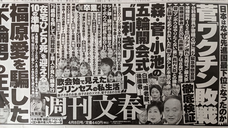 週刊文春 広告 政治