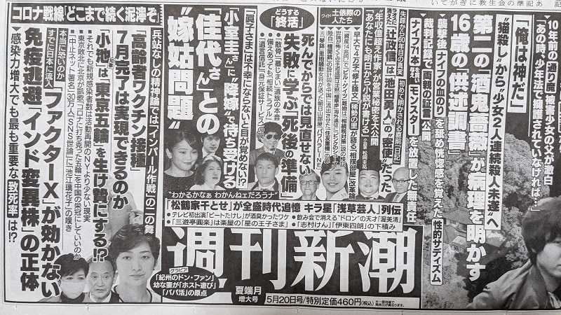 週刊新潮 広告 政治