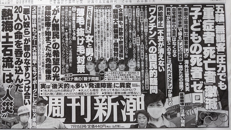 週刊新潮 広告 政治