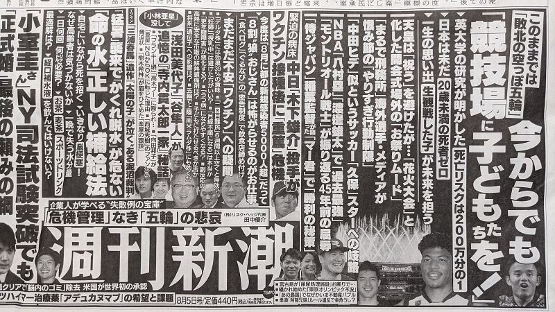 週刊新潮 広告 政治