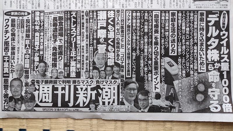 週刊新潮 広告 政治