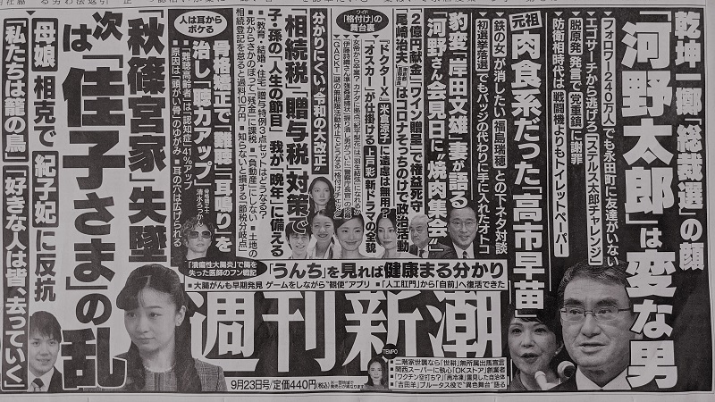 週刊新潮 広告 政治