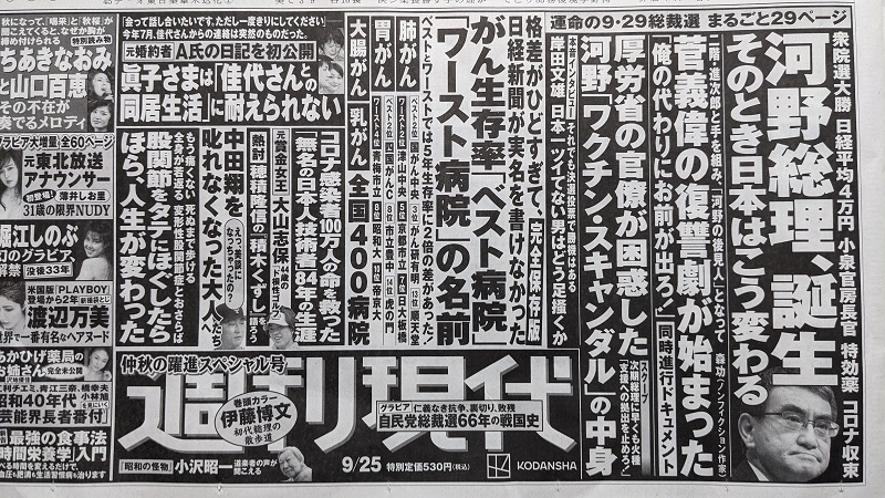 週刊現代 広告 政治