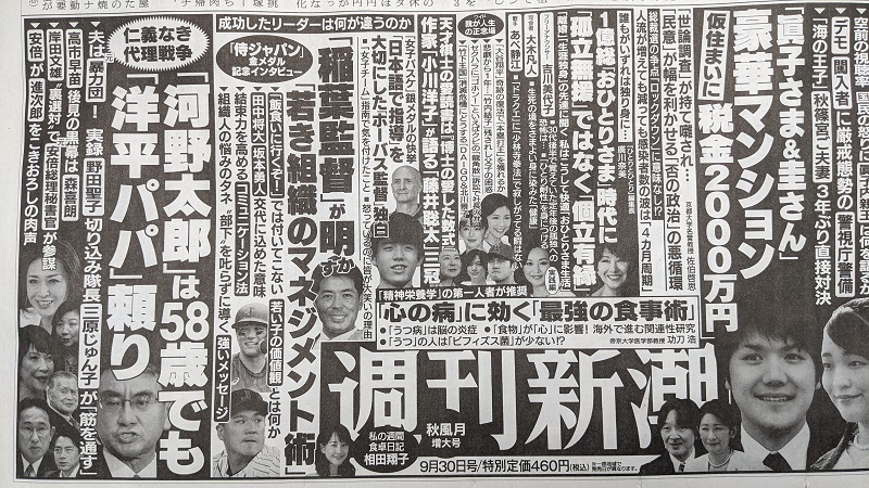 週刊新潮 広告 政治