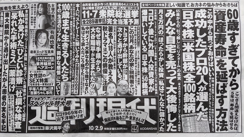 週刊現代 広告 政治