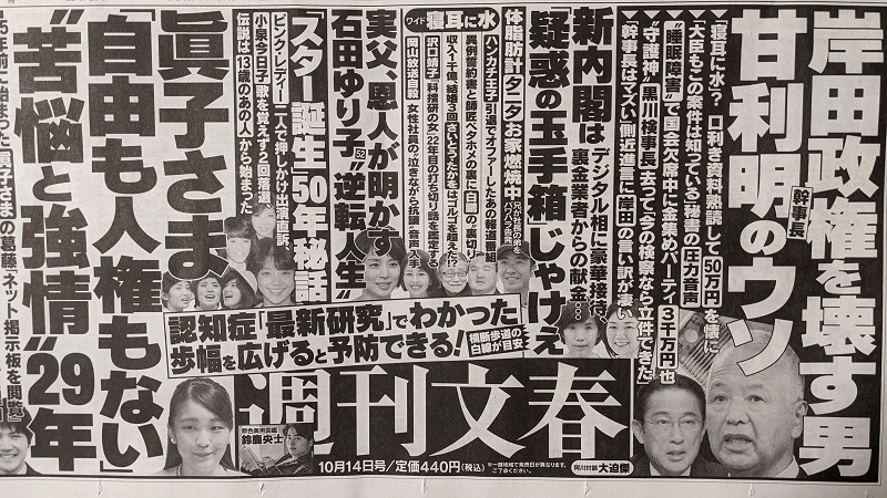 週刊文春 広告 政治