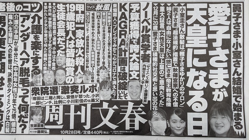 週刊文春 広告 政治