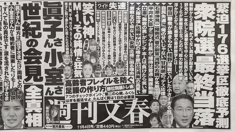 週刊文春 広告 政治